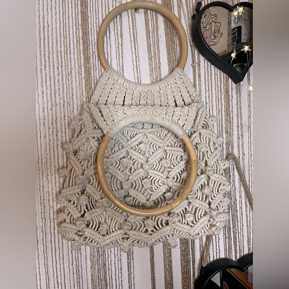 vintage crochets hand bag made in the Philippines